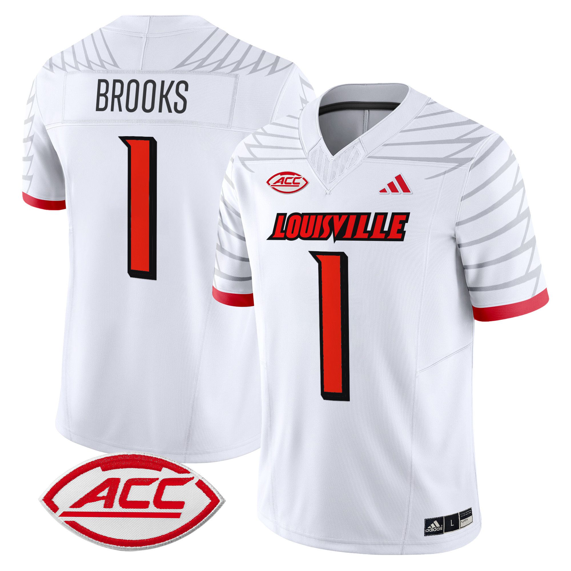 Men Louisville Cardinals #1 Brooks White 2024 Vapor Limited NCAA Jersey